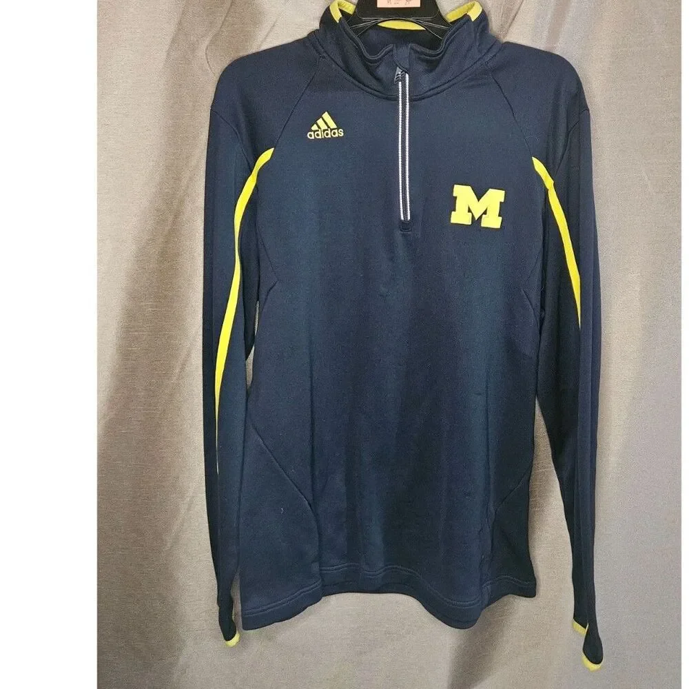 Adidas, Blue, Yellow, Top, Size: M